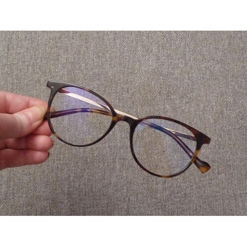 Monture/ Lunette De Vue Pantos En Plastique Marron Et Métal Doré- Medley