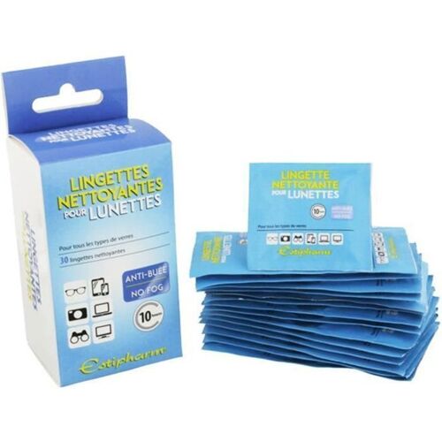 Estipharm Lingettes Nettoyantes et Anti-buée pour Lunettes 30 lingettes