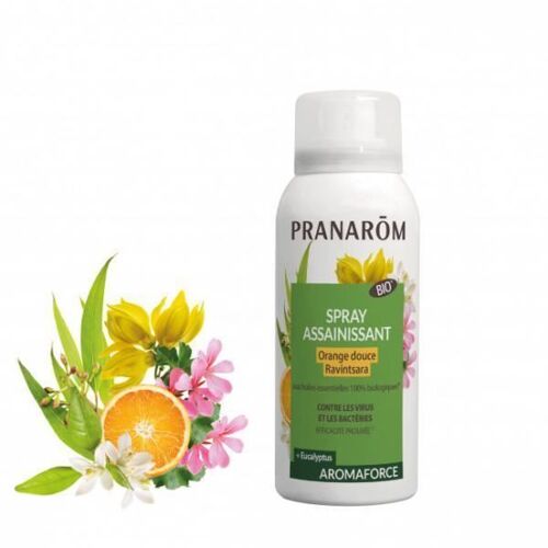 Pranarom Aromaforce Spray Assainissant Ravintsara Orange Douce Bio 400ml