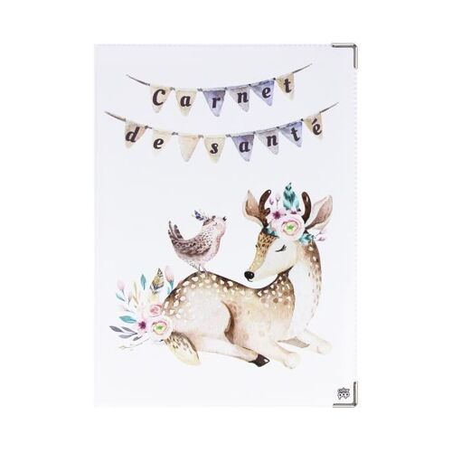Protège Carnet Santé Enfant Motif Couleur Bambi Color Pop - France - 22 X 16 Cm