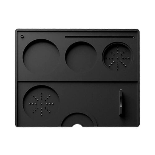 Tapis De Bourrage D'espresso Tapis De Tampon De Café En Silicone Tampon De Café Station De Tampage Compatible Avec Barista Tool Bar Accessoire D'espresso-Noir