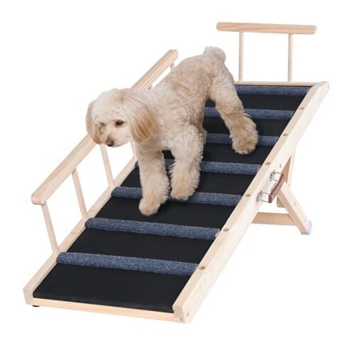 Rampe Pour Chien - Vevor - Escalier Pour Chien Pliable 120cm Hauteur Réglable 35-70cm Pour Accès Voiture