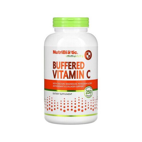 Nutribiotic Immunité, Vitamine C Tamponnée, 250 Capsules Sans Gluten 