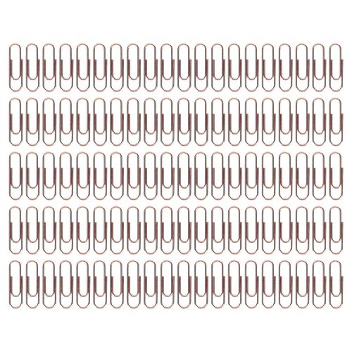 100pcs Trombones En Or Rose - Pinces Métalliques De Prévention De La Rouille Pour Une Utilisation Quotidienne Au Bureau