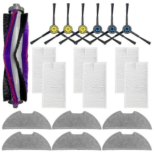 Kit d'accessoires 19PCS compatible avec E10s / Obode A8 / ETA Pro 624 Aspirateur robotique Main Side Brush Filter Mop Pad