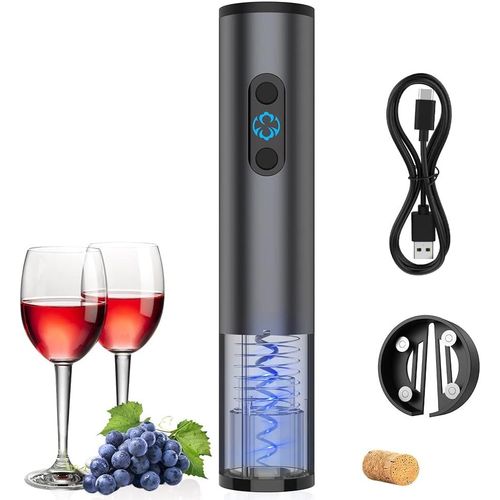 Tire-bouchon Électrique Décapsuleur à Vin Rouge Noir