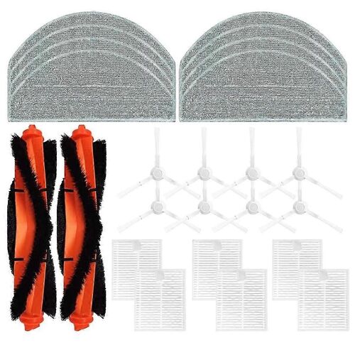 Compatible avec E10 E10C E12 B112 / 3C Plus C103 Robot Aspirateur Accessoires de rechange Brosse latérale principale Filtre Vadrouille