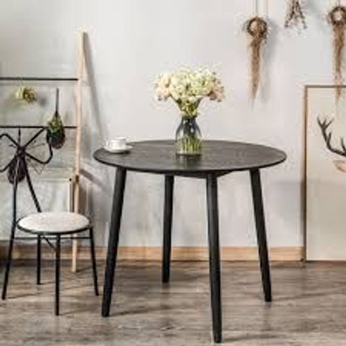 Table Noire Ronde