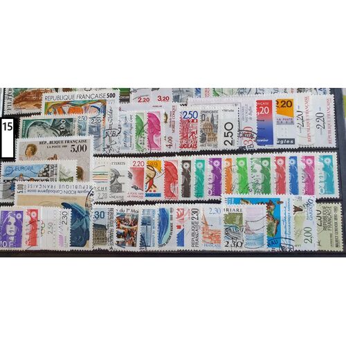 France Oblitéré Lot De 50 Timbres De 1987-1990