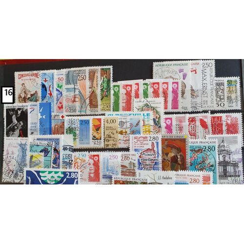 France Oblitéré Lot De 50 Timbres De 1991-1993