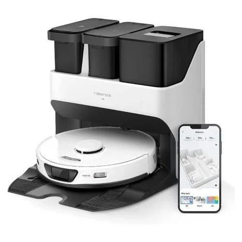 Roborock S7 Max Ultra Robot Aspirateur 5500Pa Aspiration Séchage Automatique Autonettoyant VibraRise Vadrouille 350ml Poubelle