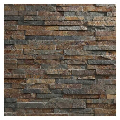 Parement pierre naturelle 0,468 m2 multicolore