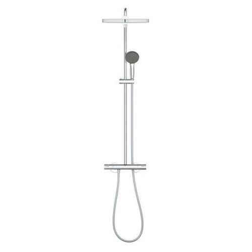 Colonne de douche thermostatique XXL Cube 250 + Douchette 2 jets, Chrome (26696022)
