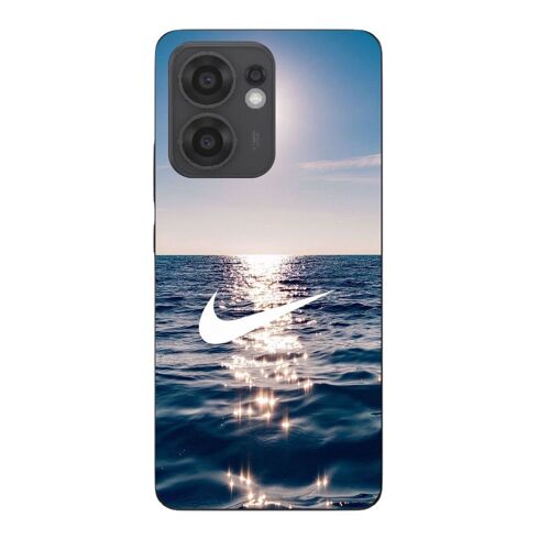 Coque Pour Oppo Reno 13f Nike Logo Blanc Mer Solei