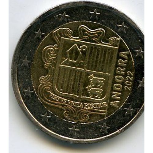 Andorre 2 Euros 2022 Pièce Courante