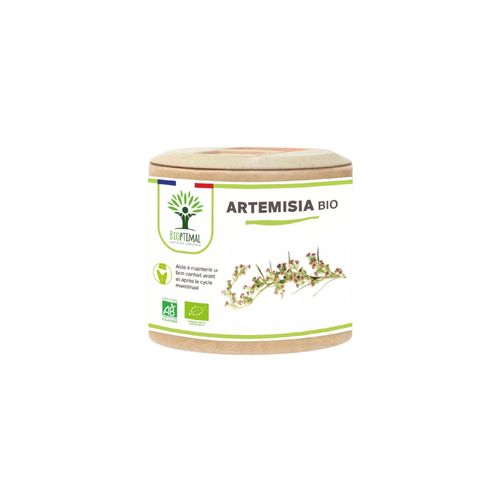 Artémisia Bio - Complément Alimentaire - 100% Armoise En Poudre - Appétit Cycle Menstruel Santé Rénale - Fabriqué En France - Certifié Ecocert - Vegan - 60 Gélules 