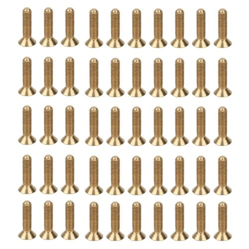 50Pcs Vis à six pans creux M3 Cuivre pur Tête fraisée Outil de matériel industrielM3 x 12