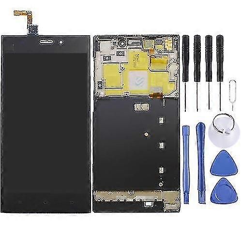 Compatible Avec Xiaomi Mi 3 (Version Wcdma) Écran Lcd Et Numériseur Assemblage Complet Avec Cadre (Noir)