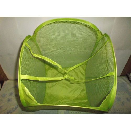 Corbeille / Panier À Linge Pliable - 52 cm De Hauteur - Vert Pomme