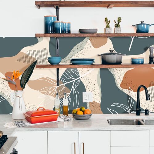 Credence Adhesive Fleurs Abstrait 200 x 60 cm