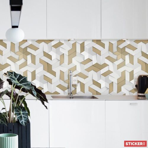 Crédence Adhésive 3D Isométrique 100 x 40 cm