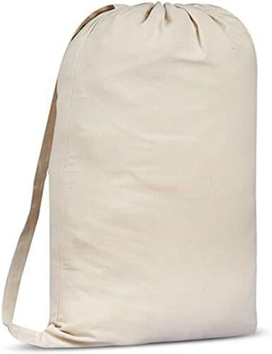 Ulteronixshop-Sac à linge en toile de qualité supérieure avec bandoulière, 75 x 56 cm, 40 L, 100% coton, tissage en tissu, très résistant, cordon de serrage avec verrouillage, lavable en machine
