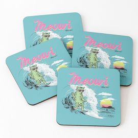 Liège Sous-Verres En Bois Miaoui 9,5 Cm Lot De 4 Pour Boissons Café Table B