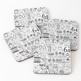 Liège Sous-Verres En Bois Quand J'aurai Soixante-Quatre Ans 9,5 Cm Lot De 4 Pour Boissons Café Table B