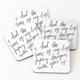 Liège Sous-Verres En Bois Paroles De Long Live De Taylor Swift 9,5 Cm Lot De 4 Pour Boissons Café Table B