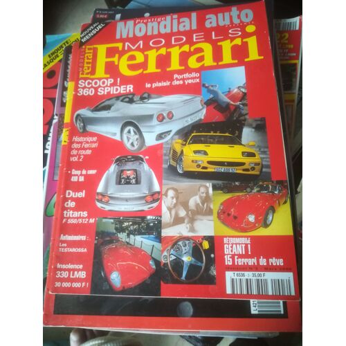 Mondial Auto Prestige 3 De 2000 Ferrari 308 Gt4,Spider 360,410 Sa,F512m,F550 Maranello,Testa Rossa
