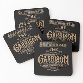 Liège Sous-Verres En Bois Plus Que Génial Noël Avec Peaky Blinders 9,5 Cm Lot De 4 Pour Boissons Café Table