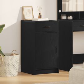 Buffet Vidaxl Noir Chêne 40x41x75 Cm Bois D'ingénierie