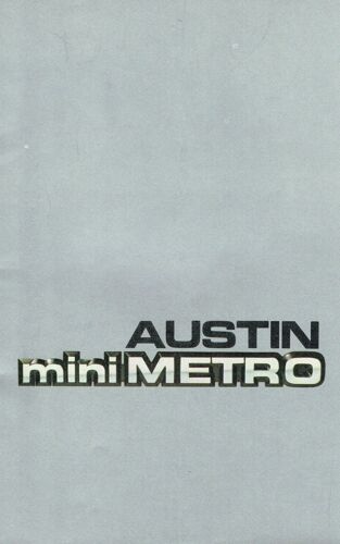 Catalogue 1982 Austin Mini Métro : 1000 E /Hle/L - 1300 S
