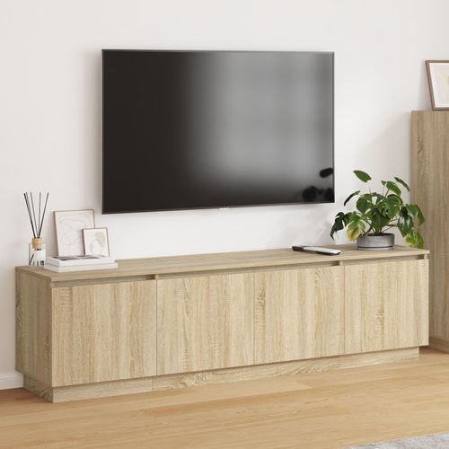 Meuble Tv Vidaxl Avec Led Chêne Sonoma 180x38x49 Cm Bois D'ingénierie
