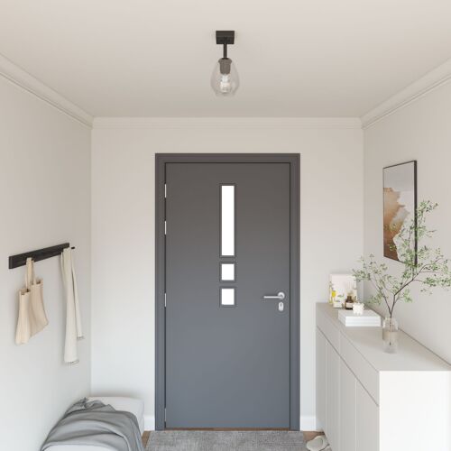 Luminaires plafond vidaXL avec abat-jour en verre ajustable anthracite E27