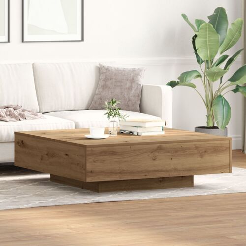 Table Basse Vidaxl Artisan En Chêne 100x100x31 Cm En Bois Transformé