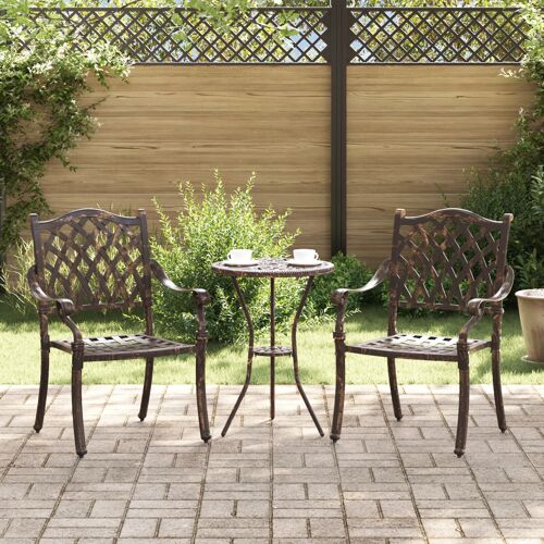 Fauteuils De Jardin Vidaxl 2 Pcs En Aluminium Bronze