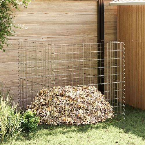 Composteur de jardin vidaXL 100x100x100 cm en acier galvanisé carré