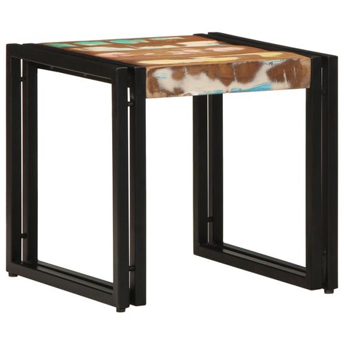 Table Basse Vidaxl Multicolore 40x50x38 Cm En Bois Massif De Récupération