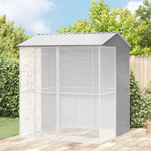 Volière Pour Oiseaux Vidaxl Grise 215x210x247 Cm Acier