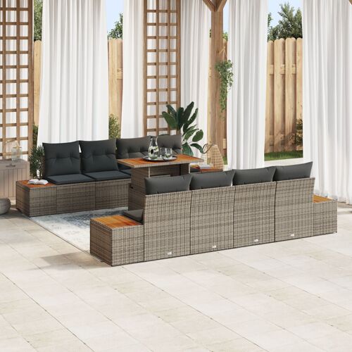 Ensemble De Canapé De Jardin Vidaxl Ensemble De 9 Taupe Rotin