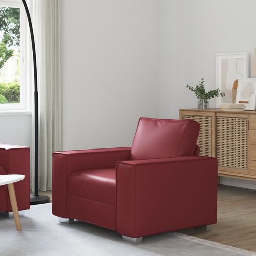 Fauteuil Vidaxl Rouge Vin 59 Cm En Similicuir