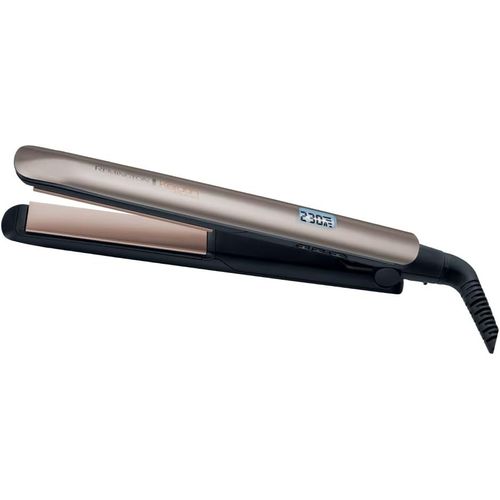 Remington Lisseur Cheveux [Soin Kératine & Huile D'amande] Protect (Soin Des Cheveux, Céramique, Ecran Lcd, 10 Réglages De Température 150-230°C, Voltage Universel,Pochette) Fer À Lisser S8540
