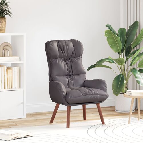 Fauteuil Relaxant vidaXL en Similicuir Gris