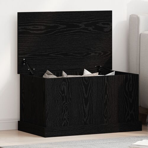 Boîte de rangement vidaXL en chêne noir 70x40x38 cm en bois reconstitué