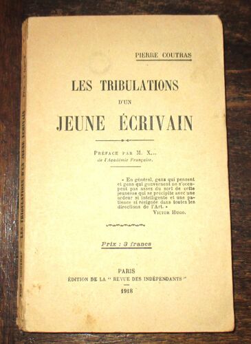 Les Tribulations D'un Jeune Écrivain (Dédicace Manuscrite À Christiane De Thracy)