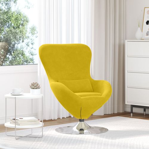 Fauteuil ?uf Vidaxl En Velours Jaune
