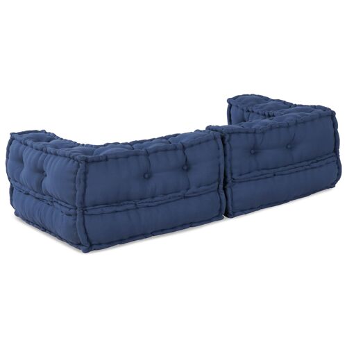 Pouf Modulaire Vidaxl Indigo 140x70x36 En Tissu