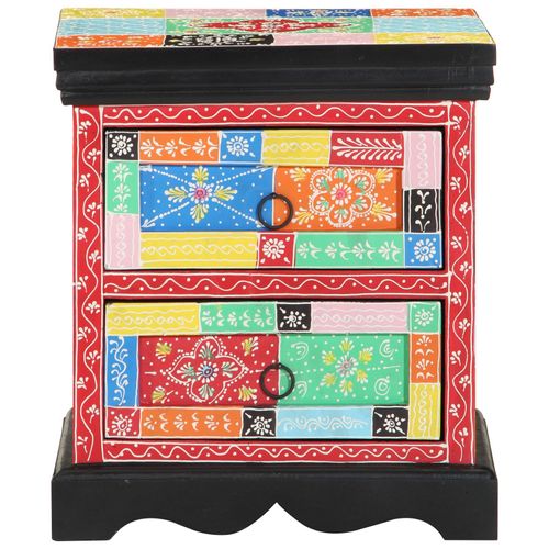 Vidaxl Table De Chevet Multicolore 40x35x45 Cm En Bois Composite