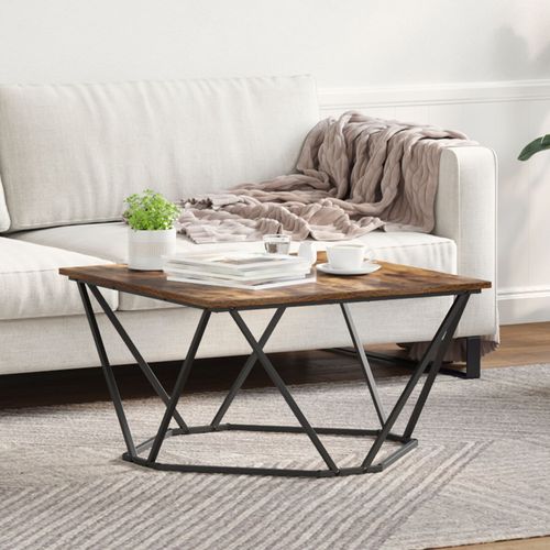Vidaxl Chêne Fumé Bois Moyen Durable Tables Basses Carrée